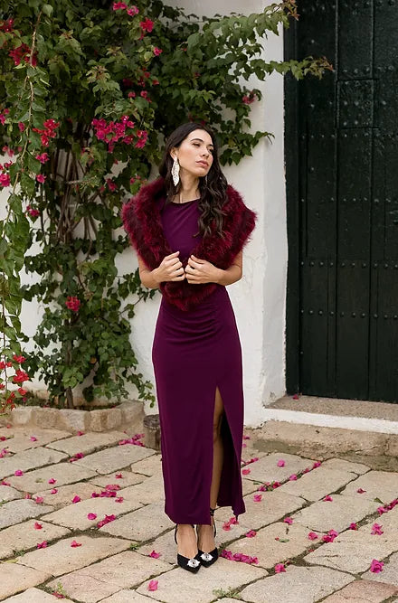 Glam eggplant stole
