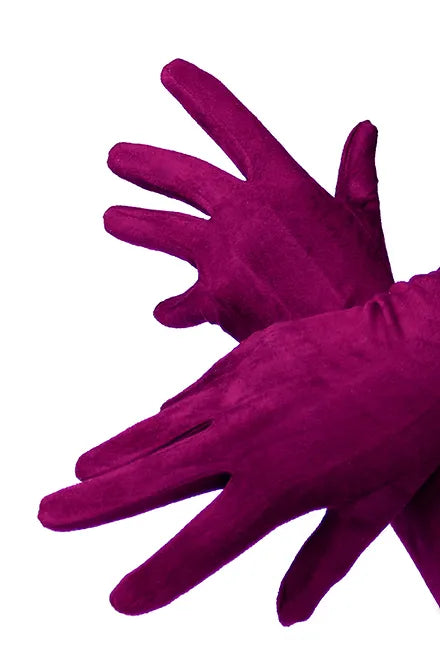 Wine Suede Gloves