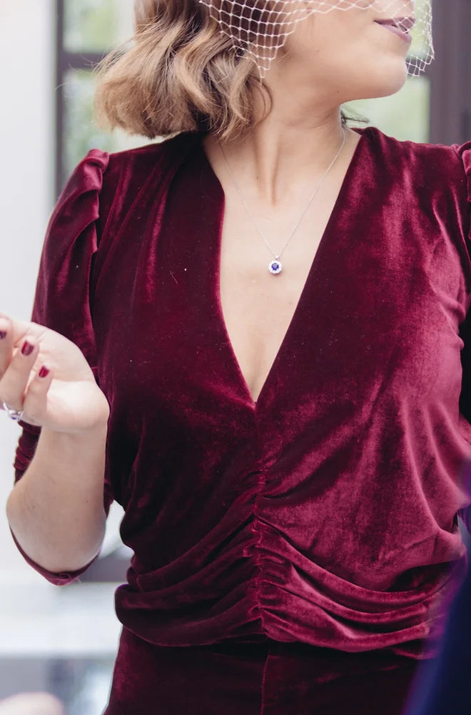 Vestido Lima granate