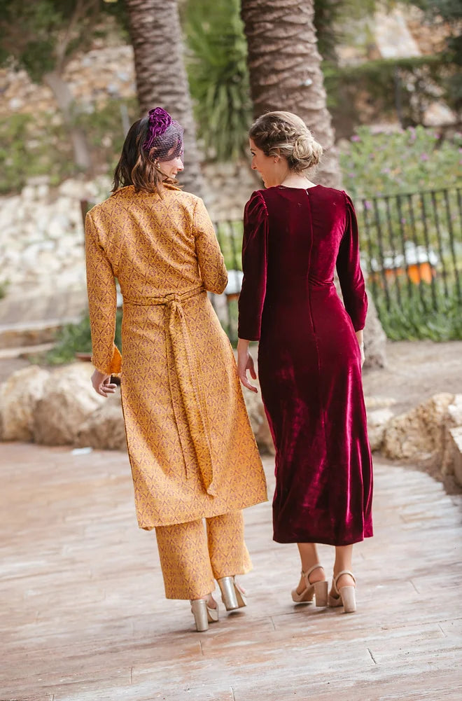 Vestido Lima granate