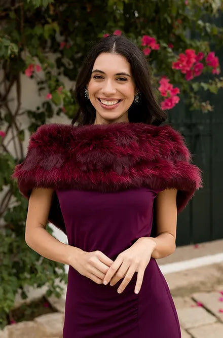 Glam eggplant stole