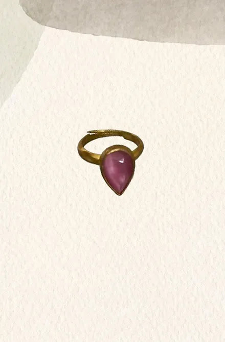 Anillo triángulo rosa