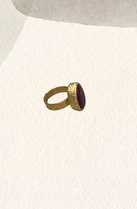 Purple round ring