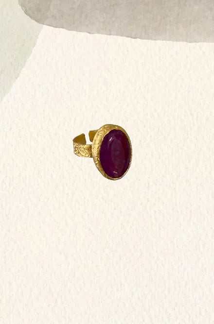 Purple round ring