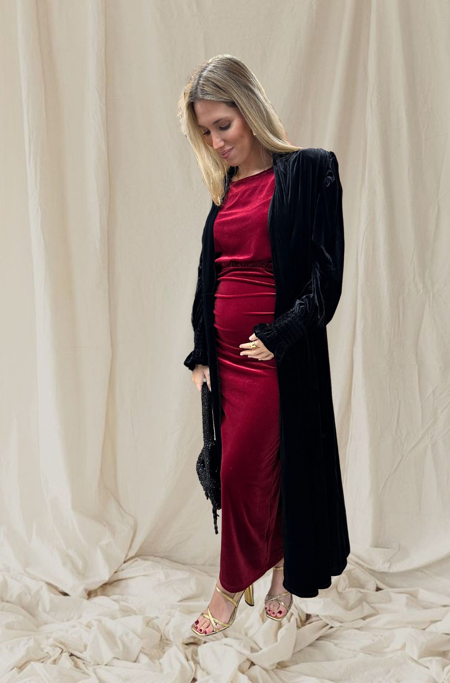 Vestido Silvine granate