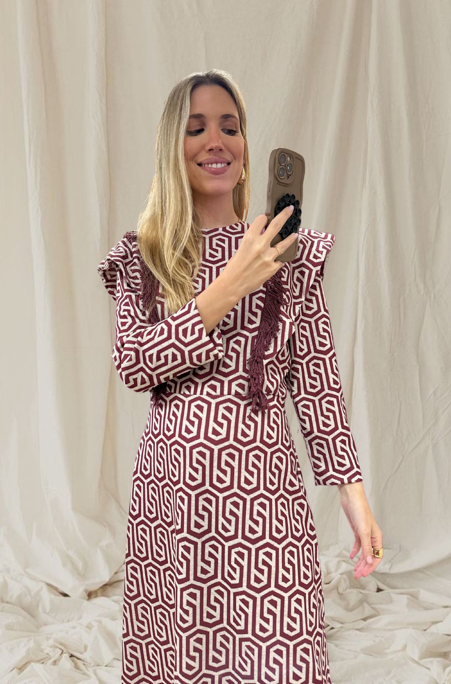 Vestido Metric burdeos