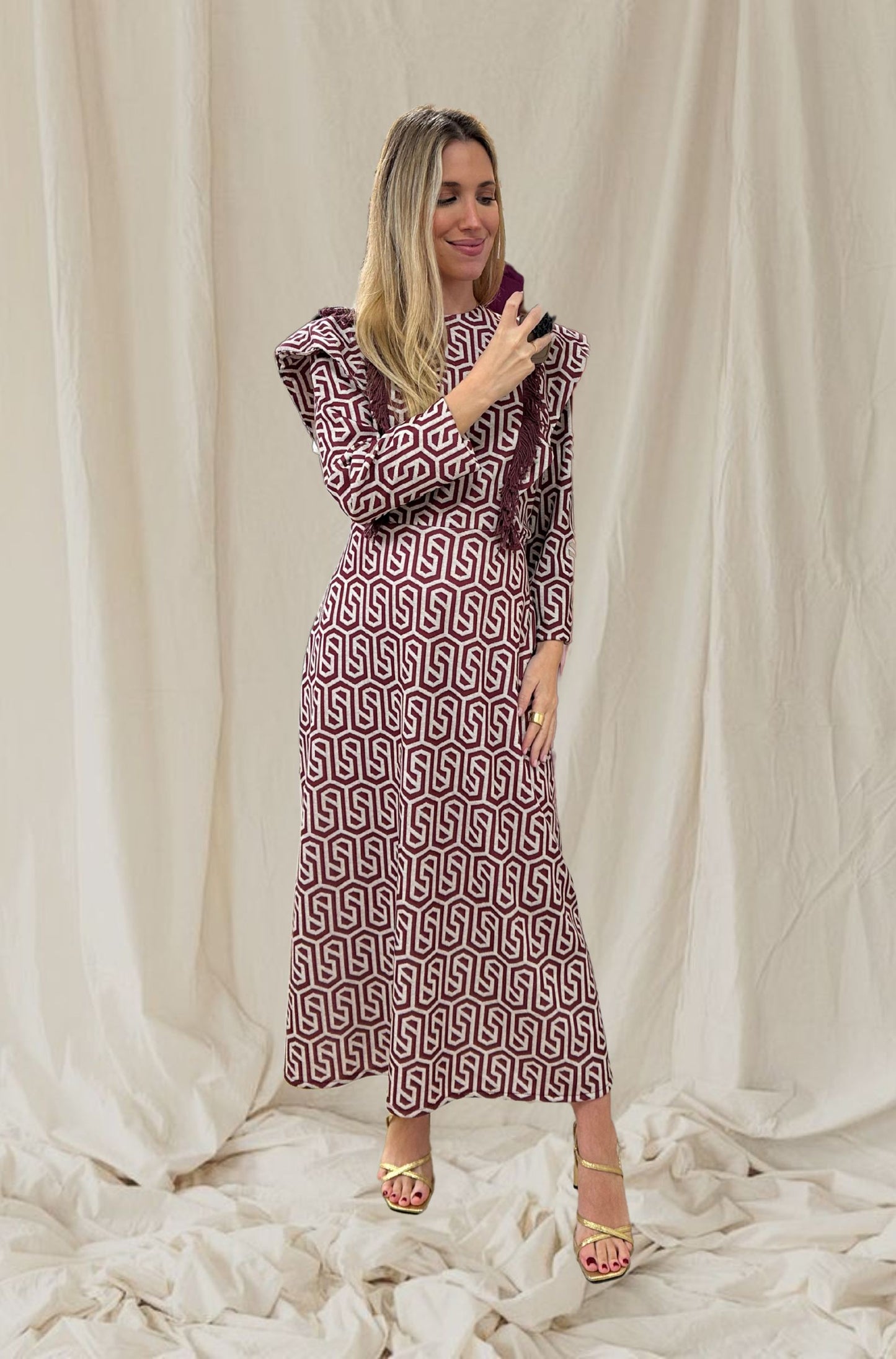 Vestido Metric burdeos