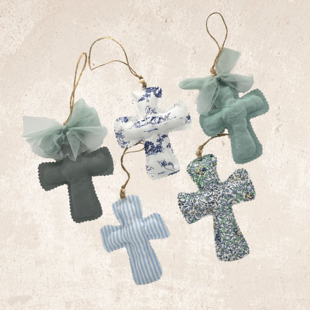 Light blue cross stripes