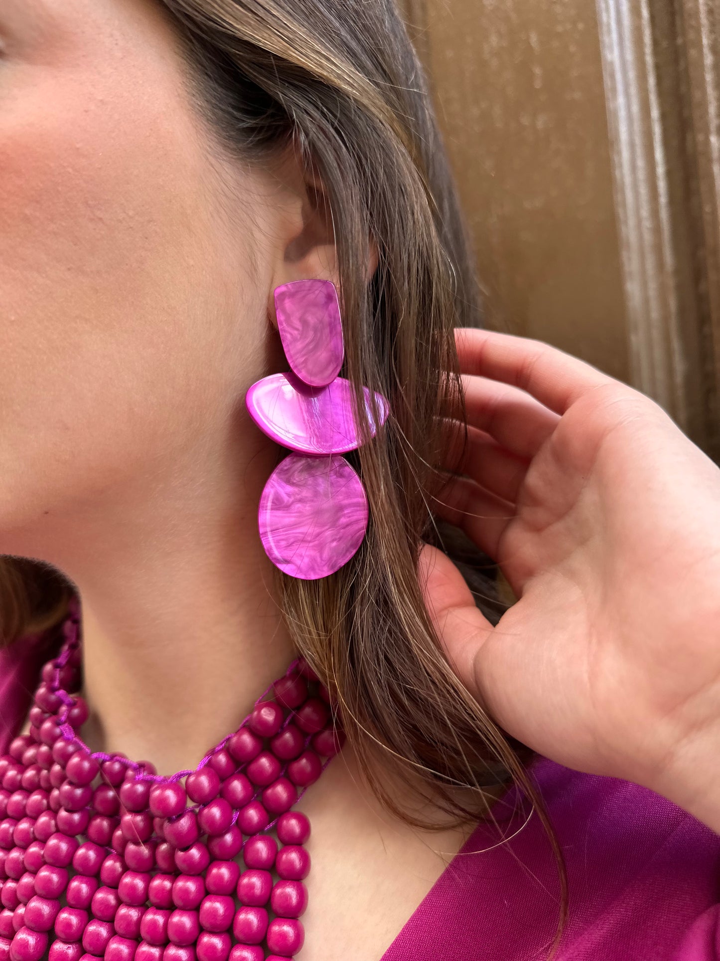 Aurora bougainvillea earrings