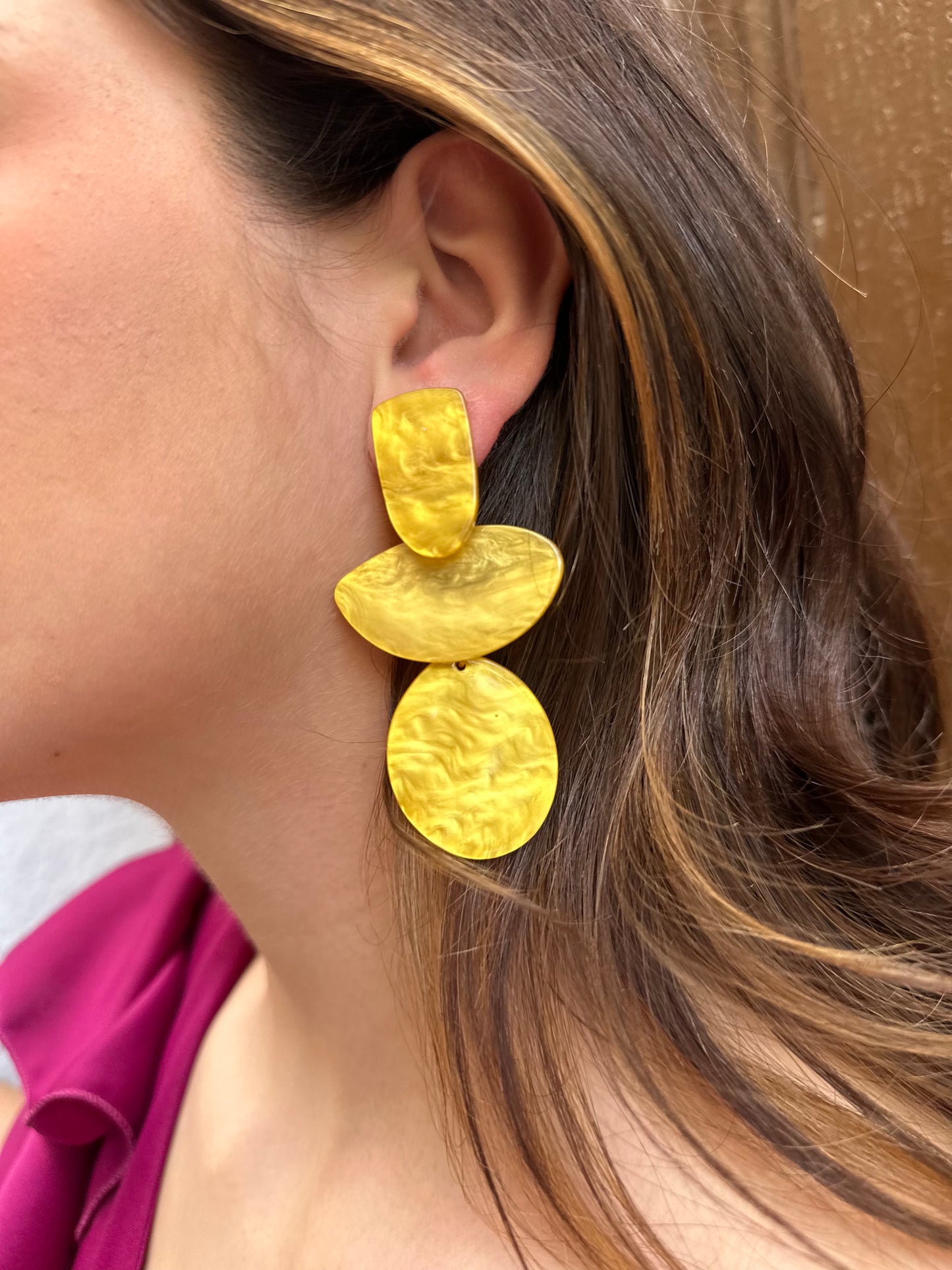 Aurora ochre earrings