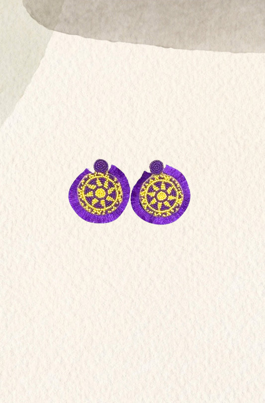 Pendientes Art Morados