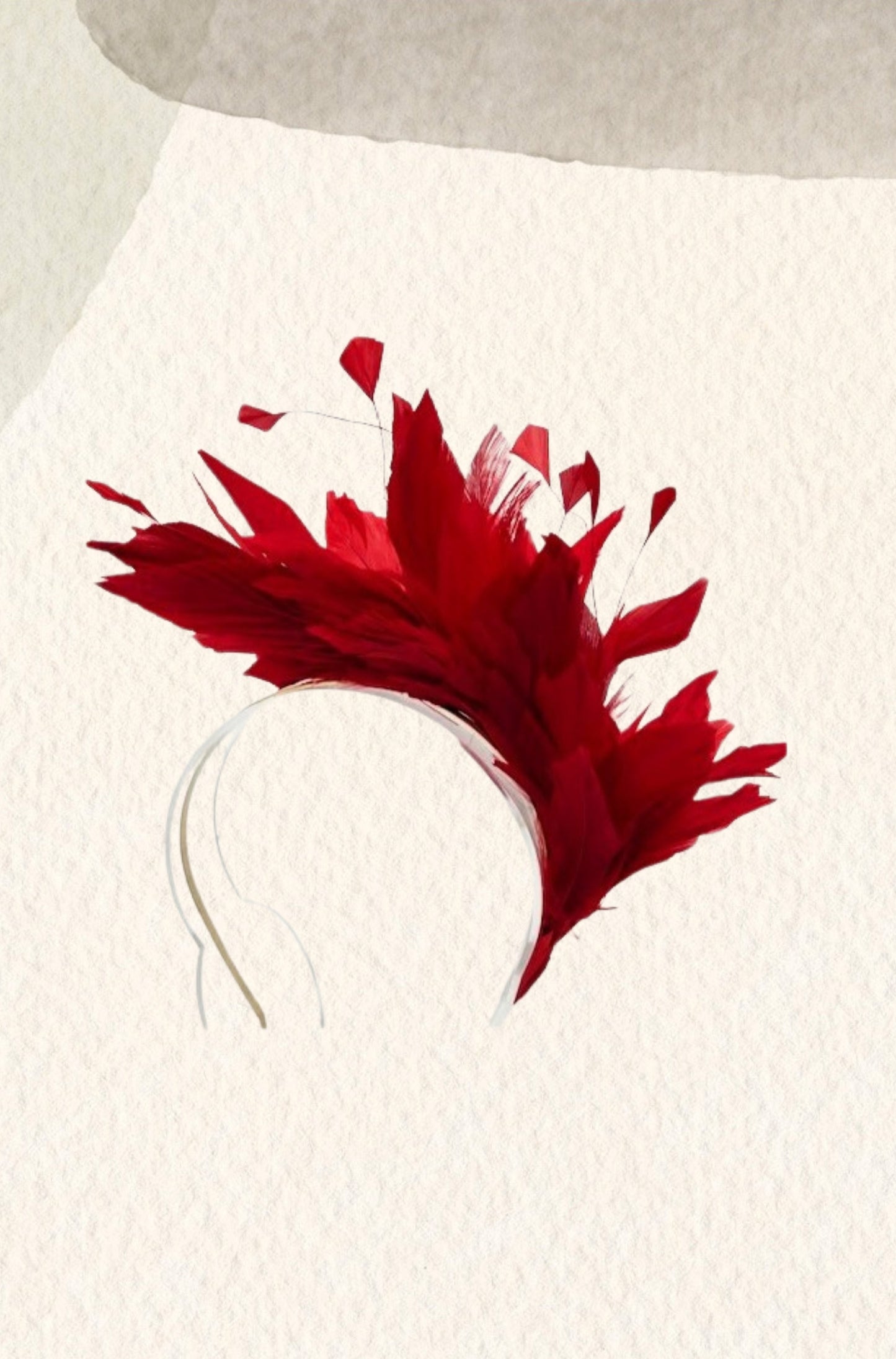 Diadema Plumas roja