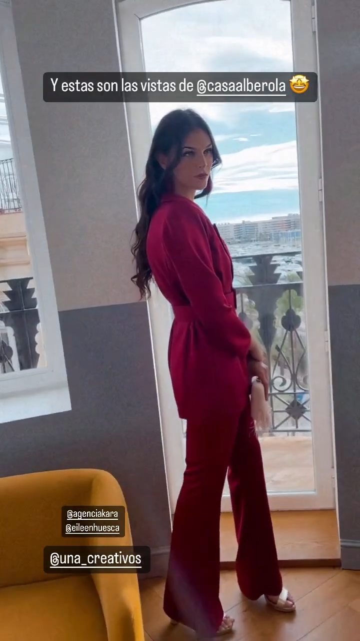 Traje de chaqueta Beatriz granate