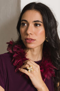 Collar Aura berenjena