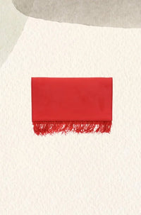 Cartera Mapi plumas roja