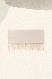 Cartera Mapi plumas nude/beige
