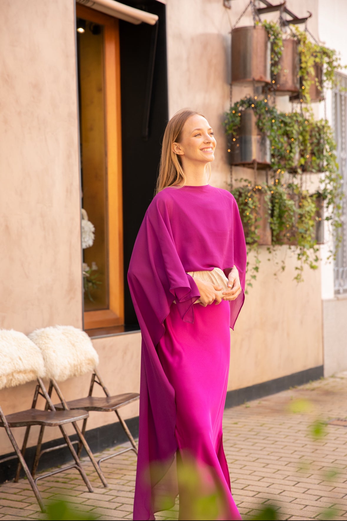 Vestido Èlan buganvilla