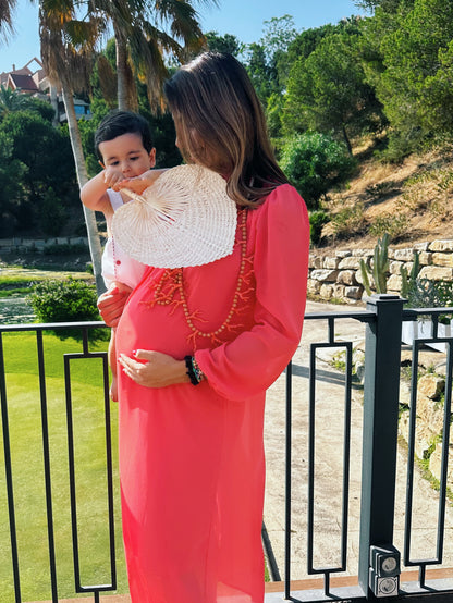 Vestido Aura coral