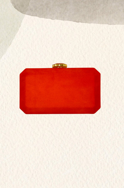 Clutch antelina naranja