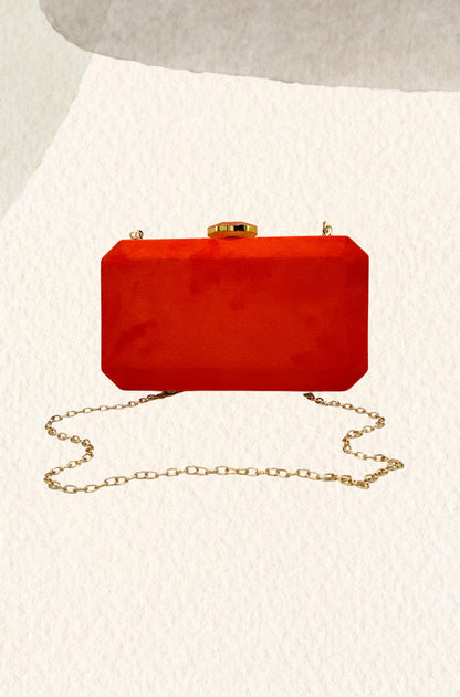 Clutch antelina naranja