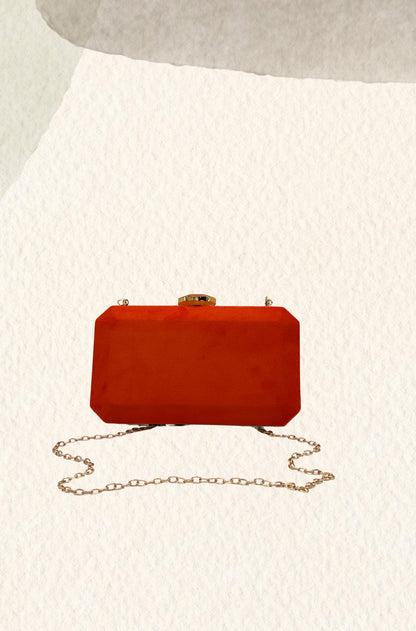Clutch antelina naranja