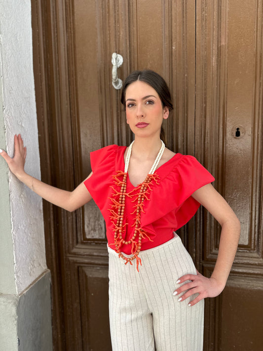 Collar caracola coral