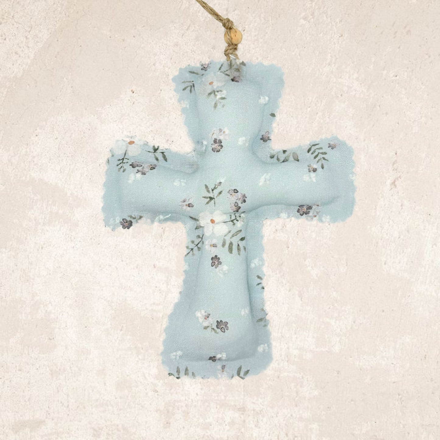 Pack Cruz y Medallón mediano Virgencita azul