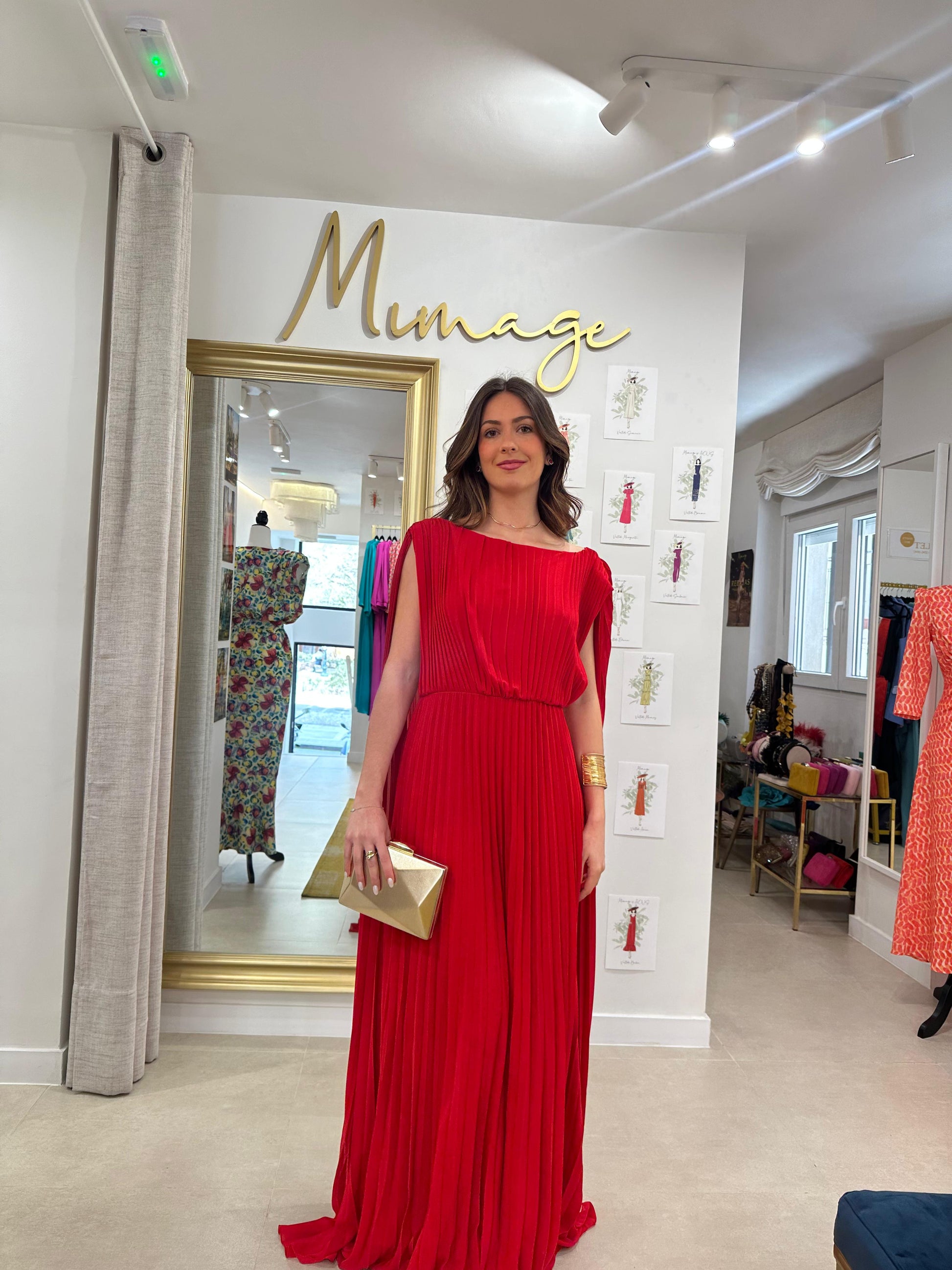 aura red dress AURA DRESS SILK