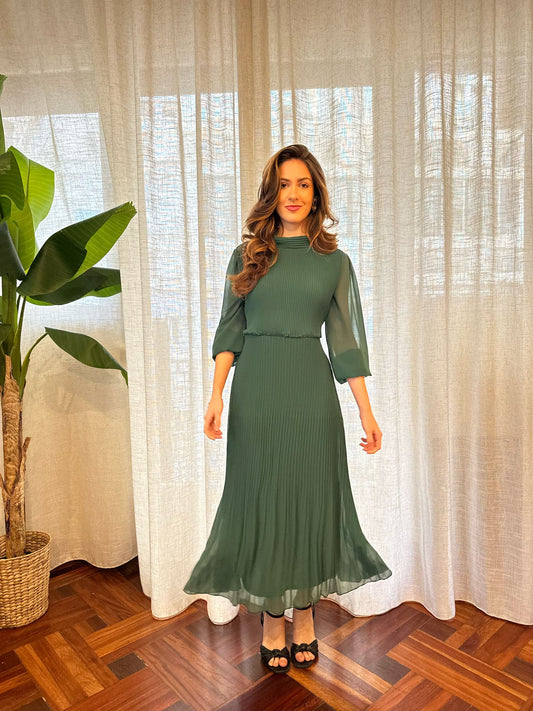 Vestido Alura verde botella
