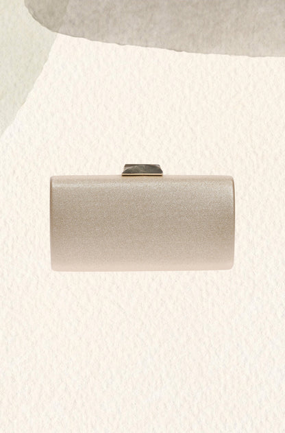 Clutch fiesta brillo oro-claro