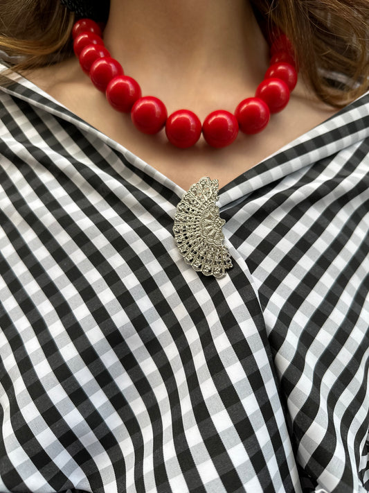 Broche plata vieja