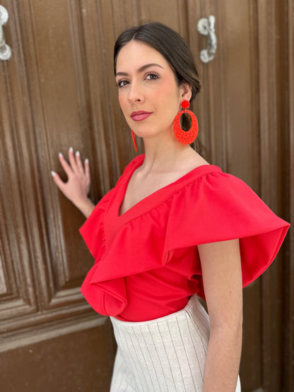 Pendientes Fandango coral