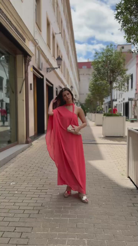 Vestido Aria coral